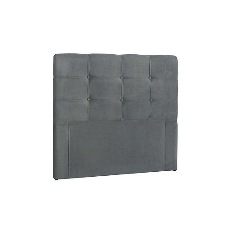 Cabeceira Sonho Clean Solteiro 90cm Em Suede Cinza