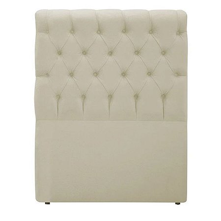 Cabeceira Sonho Paris Solteiro 90cm Em Corino Bege