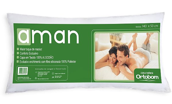 Travesseiro Ortobom para Corpo Aman 30x50x130