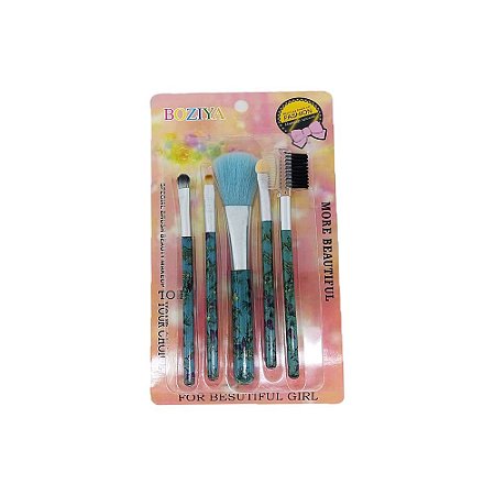 Kit com 05 Pincéis para Maquiagem