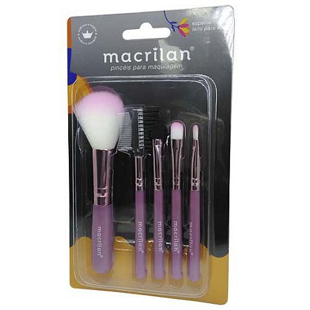 Kit Pincéis para Maquiagem Macrilan KP5-18