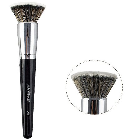 Pincel para Base Kabuki Reto Profissional Macrilan A03 Linha Max