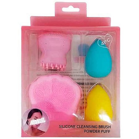 Kit Limpeza e Cuidados Faciais + Esponjas para Maquiagem LUA109-043-3-2
