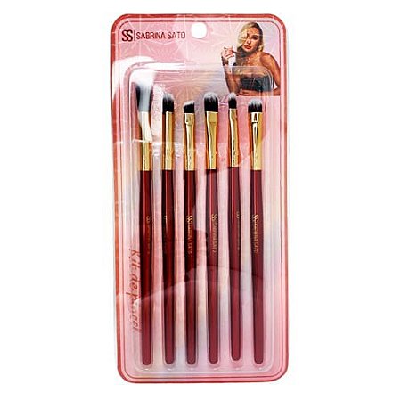 Kit com 06 Pincéis para Maquiagem Sabrina Sato SS-1891