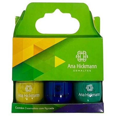 Kit com 03 Esmaltes Cremoso Ana Hickmann