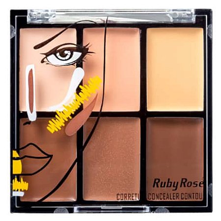 Paleta de Corretivo e Contorno Light Ruby Rose HB-8088