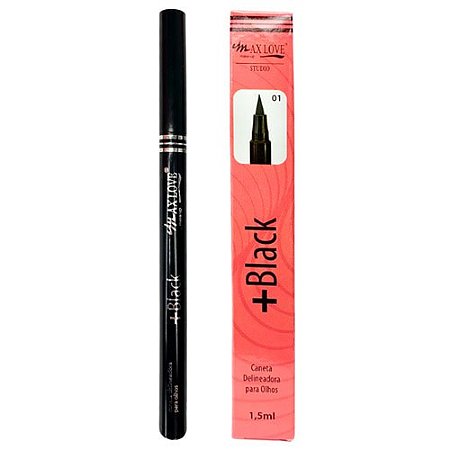 Caneta Delineadora para Olhos Black Cor 01 Max Love