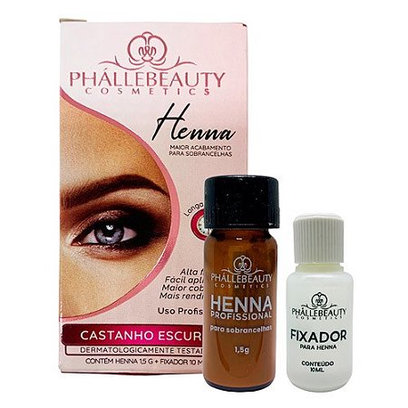 Henna para Sobrancelha Castanho Escuro Phállebeauty PH0594