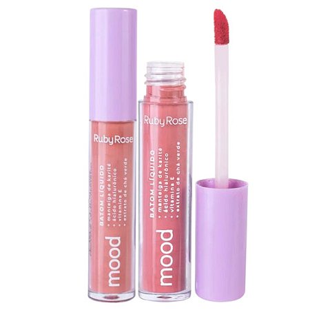 Batom Líquido Mood Happiness 08 Ruby Rose HB-566-S8