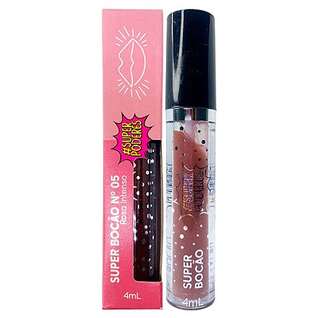 Gloss Labial Super Bocão N° 05 Rosa Intenso Super Poderes GSBSP05