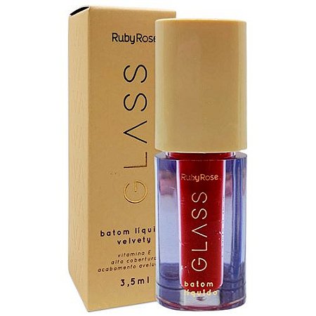 Batom Líquido Velvety BG04 Glass Ruby Rose HB-578-4