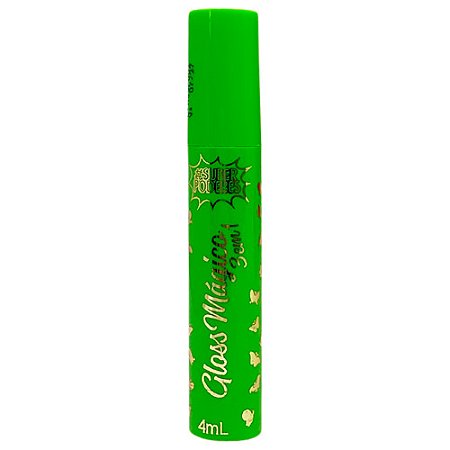 Gloss Labial Mágico 3 em 1 Verde Super Poderes MCSP002