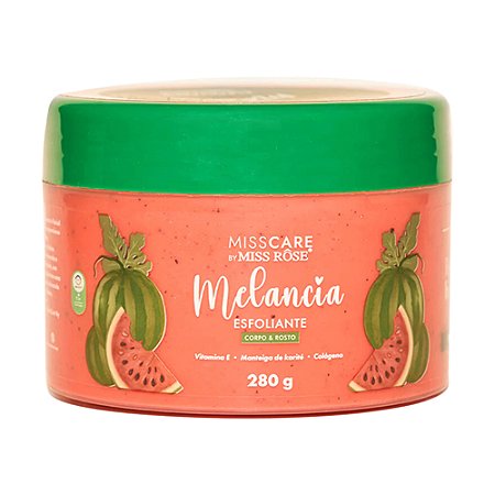 Esfoliante Corpo e Rosto Melância Miss Care Miss Rôse MR083/B