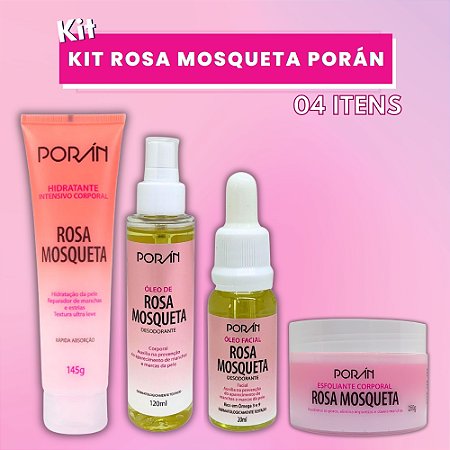 Kit Rosa Mosqueta Porán - 04 itens
