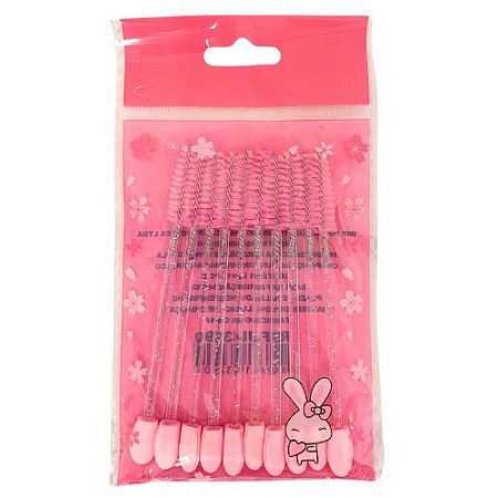Escovinha para Cílios e Sobrancelhas + Pincel de Sombra Descartavel JD-3290