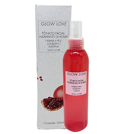 Tônico Facial Hidratante de Romã Glow Love Max Love