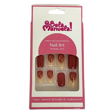 Unhas Postiças Autocolantes Qbela Manuela! QBM737