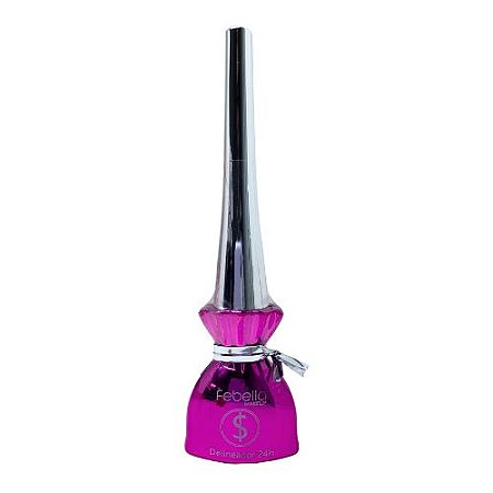 Delineador Líquido Preto 24H Febella DEL30106