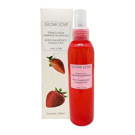 Tônico Facial Hidratante de Morango Glow Love Max Love