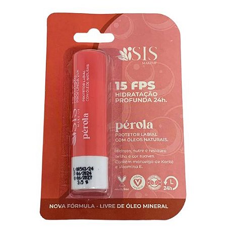 Protetor Labial Pérola 15 FPS Hidratação Profunda 24H Isis Make-Up IS0082