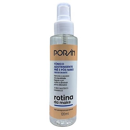 Poran - Tônico Adstringente Pré e Pós Make Rotina de Make Porán PR254