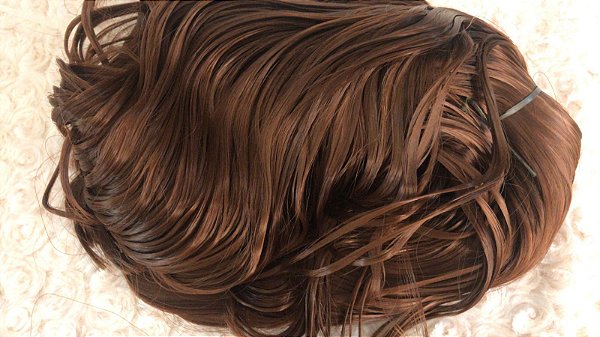 FIBRA SINTETICA BEAUTEX 030 COR RUIVA COM APROX 70GRAMAS - MATERIAL REBORN - TUDO PARA REBORN