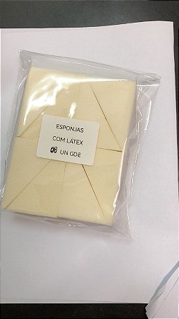 ESPONJAS - PACOTE DE ESPONJA COSMÉTICA COM LATEX  TRIANGULARES COM 08 PEÇAS TAMANHO 4CM X 6CM- MATERIAL REBORN - TUDO PARA REBORN