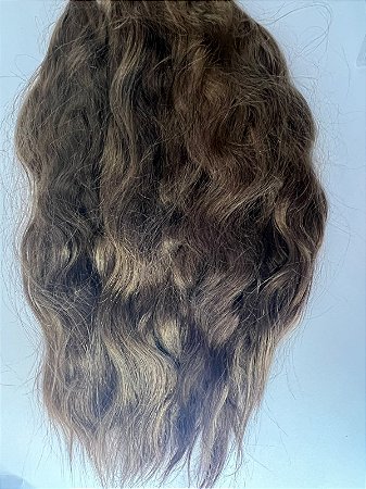 MOHAIR ANGORA PREMIUM - MEDIUN BROWN  CURLY - PACOTE DE CABELO ANGORA COM 14,00 GR  - MATERIAL REBORN - TUDO PARA REBORN