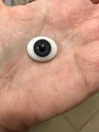 OLHOS - PAR DE OLHOS DE VIDRO OVAL 20'' CINZA- MATERIAL REBORN - TUDO PARA REBORN