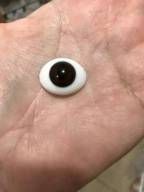 OLHOS - PAR DE OLHOS DE VIDRO OVAL18'' CASTANHO- MATERIAL REBORN - TUDO PARA REBORN
