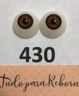 OLHOS - PAR DE OLHOS DE ACRILICO 20MM CASTANHO 430 - TUDO PARA REBORN
