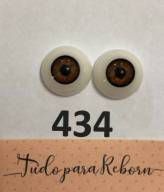OLHOS - PAR DE OLHOS DE ACRILICO 22MM CASTANHO 434- TUDO PARA REBORN