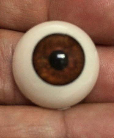 OLHOS - PAR DE OLHOS DE ACRILICO 22MM CASTANHO 676 - TUDO PARA REBORN
