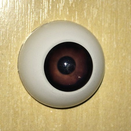 OLHOS EYECO - PAR DE OLHOS DE POLYGLASS EYECO 18mm CASTANHO #163 - MATERIAL REBORN - TUDO PARA REBORN