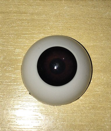 OLHOS EYECO - PAR DE OLHOS DE POLYGLASS EYECO 22mm CASTANHO DARK ORIENTAL - MATERIAL REBORN - TUDO PARA REBORN