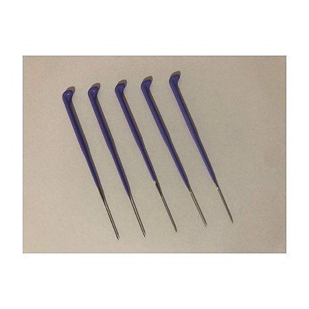 AGULHAS LILAS - PACOTE DE AGULHAS 42 C 3 FARPAS (SPIRAL)  - GABEINADEI COM 5 UNIDADES- MATERIAL REBORN - TUDO PARA REBORN