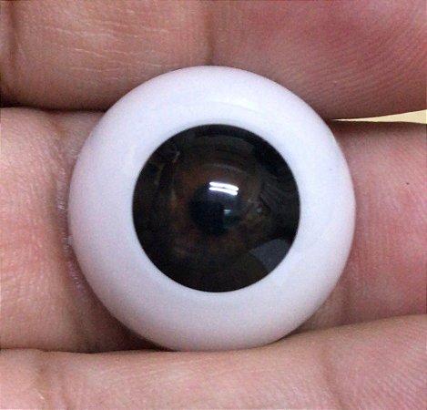 OLHOS EYECO - PAR DE OLHOS DE POLYGLASS EYECO 20mm CASTANHO A264 - MATERIAL REBORN - TUDO PARA REBORN