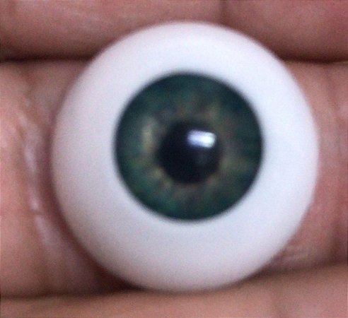 OLHOS EYECO - PAR DE OLHOS DE POLYGLASS EYECO 24mm -VERDE-WOODLAND GREEN - MATERIAL REBORN - TUDO PARA REBORN
