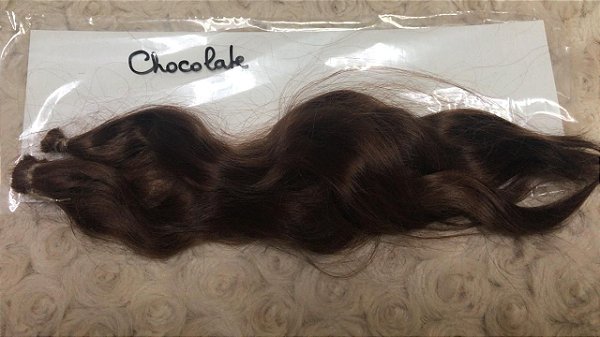MOHAIR - GOLDEM PREMIUM -CHOCOLATE AVERMELHADO -PACOTE DE CABELO  COM12,80GRS- MATERIAL REBORN - TUDO PARA REBORN