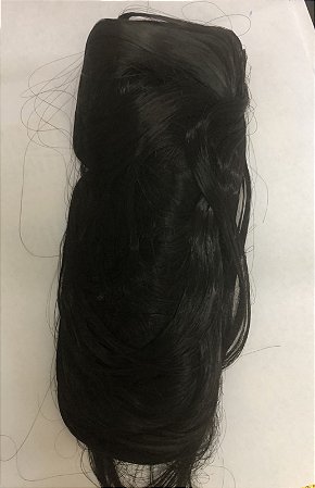 FIBRA SINTETICA BEAUTEX 002 CASTANHO DARK COM APROX 70.- GRAMAS - MATERIAL REBORN - TUDO PARA REBORN