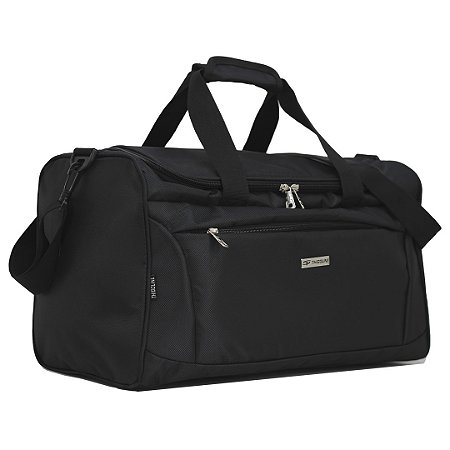 BOLSA DE VIAGEM EM POLIÉSTER DIAMOND - MÉDIA - BV-171 - PRETO