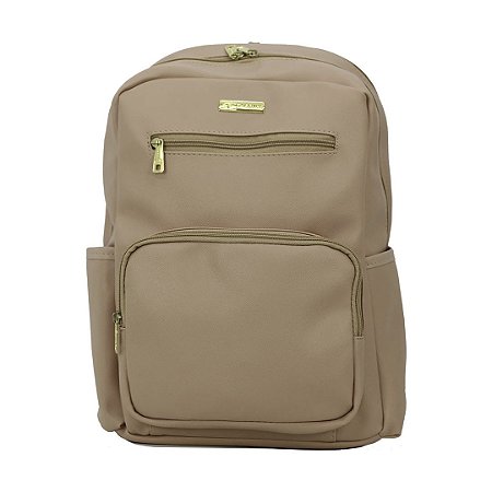 MOCHILA FEMININA EM SINTÉTICO P/ NOTEBOOK DE 15" - M-141 – NUDE
