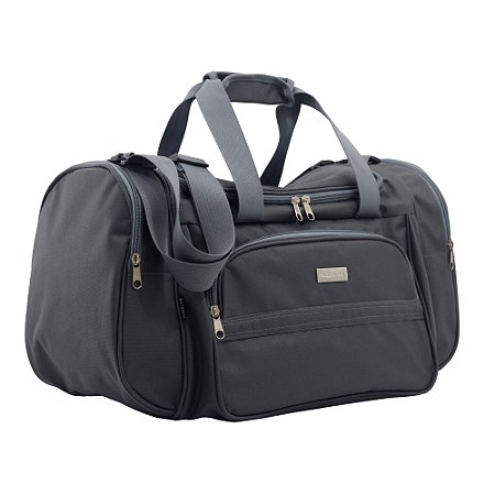 BOLSA DE VIAGEM EM POLIÉSTER - MÉDIA - BV-025 - GRAFITE