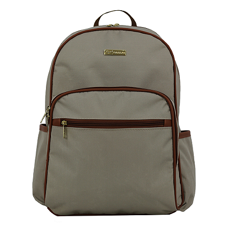 MOCHILA FEMININA EM POLIÉSTER OXFORD P/NOTEBOOK 14" - M-106 - KAKI