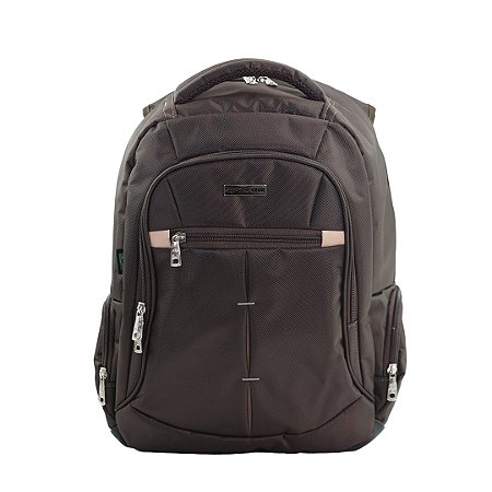 MOCHILA CASUAL P/NOTEBOOK 15" EM POLIÉSTER 1680 PVC - M-100 - CAFÉ