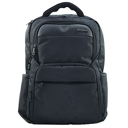MOCHILA CASUAL EM POLIÉSTER PVC P/NOTEBOOK DE 17" - M-121 - PRETO
