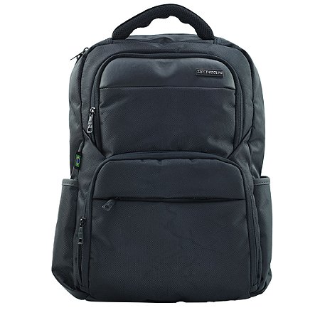 MOCHILA CASUAL EM POLIÉSTER PVC P/NOTEBOOK DE 17" - M-121 - PRETO