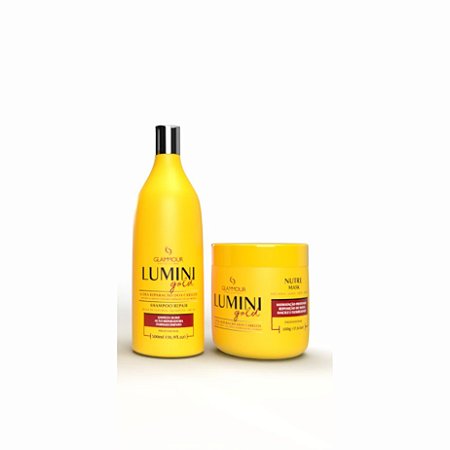 Linha LUMINI GOLD (HOME CARE) 2X500ml - Glammour Professional