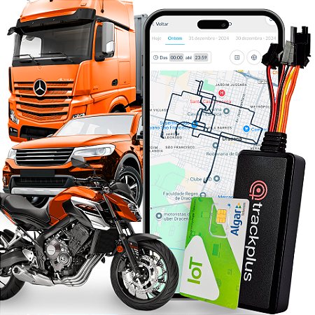 RASTREADOR TP7 + CHIP MULTIOPERADORAS + PLATAFORMA COM APP