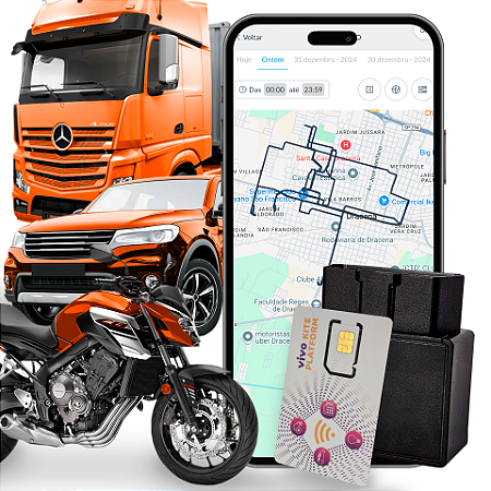 RASTREADOR OBD 4G + CHIP VIVO + APP